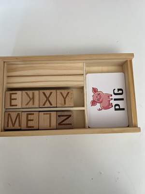 Playtive wooden educational word game