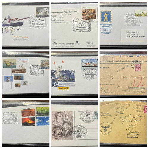 Philatelic covers from Germany like new, collection of 68 in album