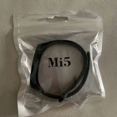 Camo Silicone Strap Blue for Xiaomi Mi Band 5 and 6 new