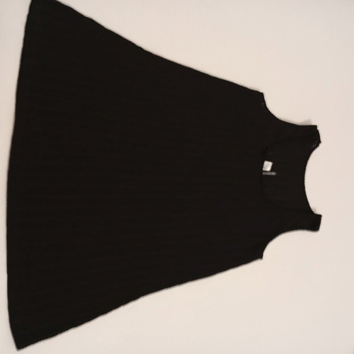 H&M knitted cotton mini dress, black, size S