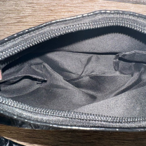 Shoulder bag black croco-effect patent leather like new