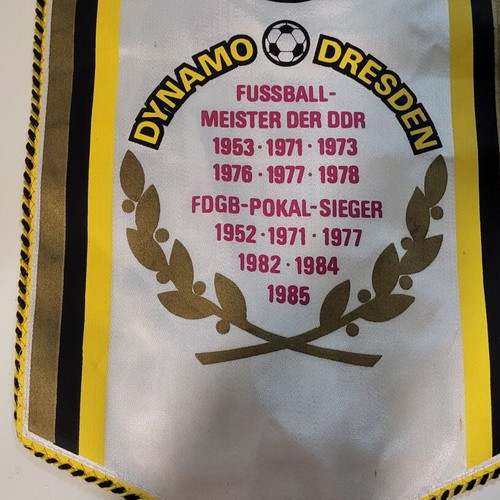 Dynamo Dresden pennant used, authentic, 1980s/90s