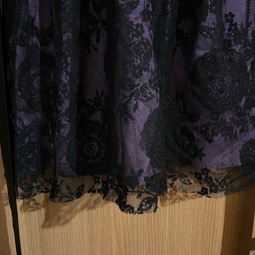 Women's blouse used, size Small, black and purple