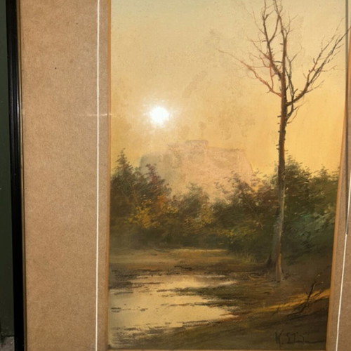 Kosmas Stathis painting like new, genuine signed artwork