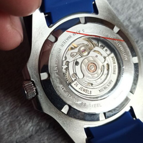 Mercury Seadive Swiss automatic watch new, blue