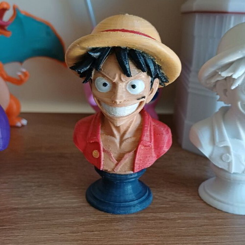 Luffy 3D printed figure like new, hand-painted PLA