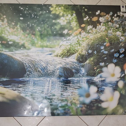 Canvas print with vibrant nature scene, 140x90 cm
