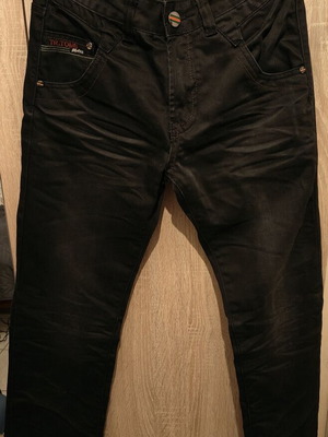 Men's cotton black distressed jeans size 30 used