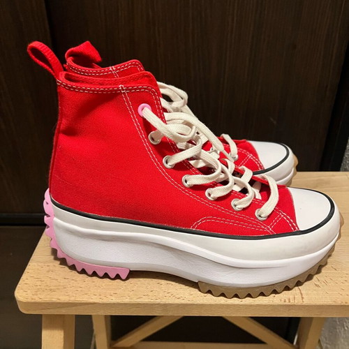 Converse Run Star Hike Hi red athletic shoes size 38 new