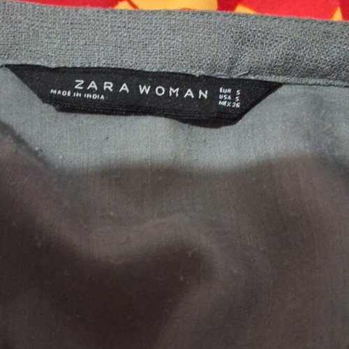 ZARA Boho Midi Dress with Embroidery, Grey Anthracite