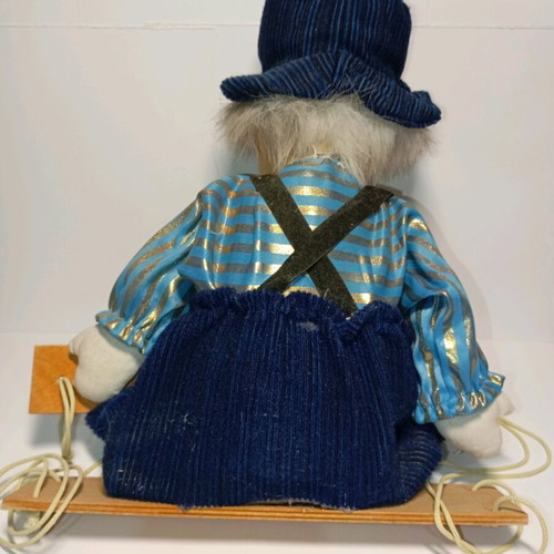 Marionette clown used with wooden control bar