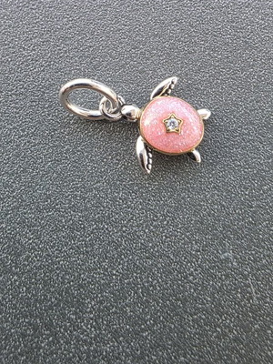Pandora charm pink good luck turtle