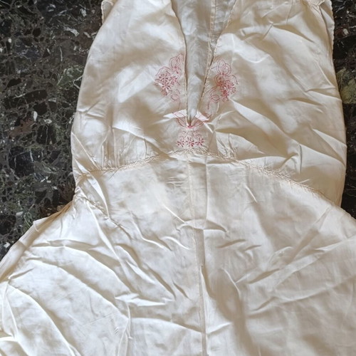 Handmade dress from WWII silk parachute fabric