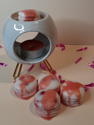 Wax melts χειροποίητα σε σχήμα macaroon, πακέτο 5 τεμαχίων