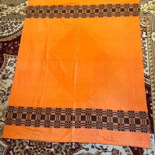 Handwoven tablecloth and napkin set from grandmother's loom