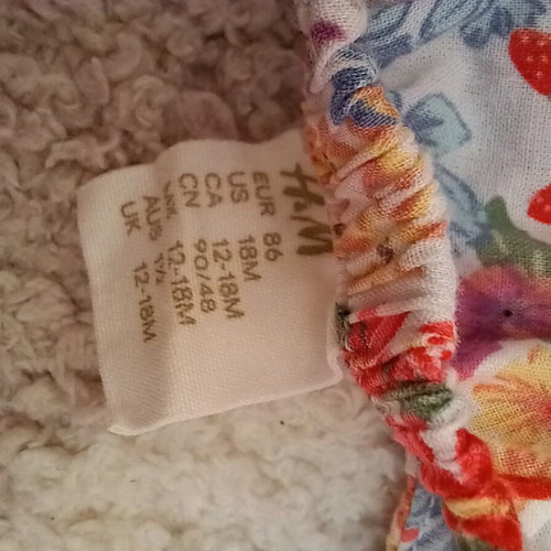 H&M Floral Girls' Jumpsuit 12-18M like new