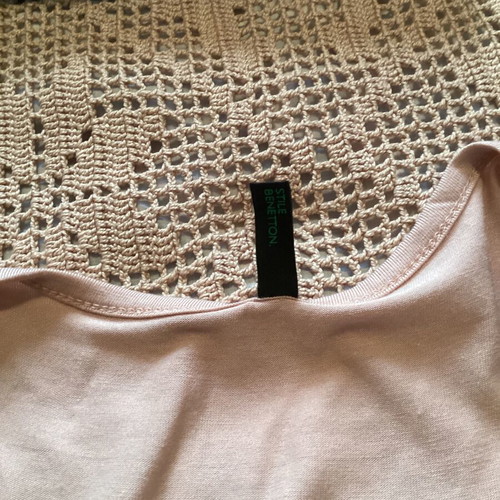 Benetton Pink Sleeveless Top with Sequins like new, Size M
