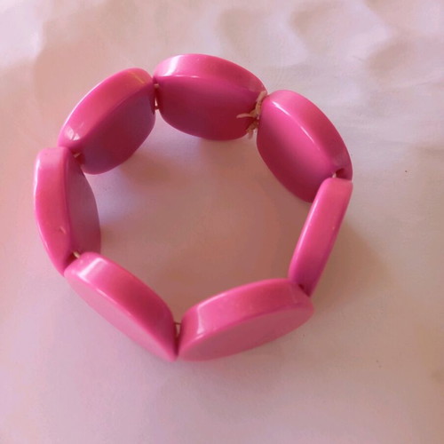 Bracelet 70's vintage style pink