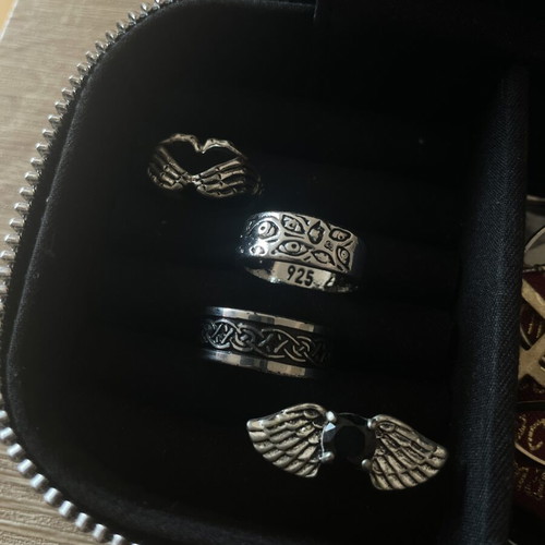 Rings set of four stainless steel new