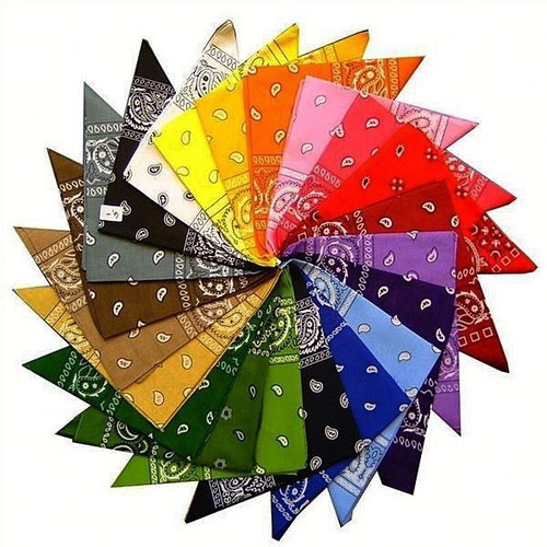 Bandana hip-hop new, 16 colors, standard size
