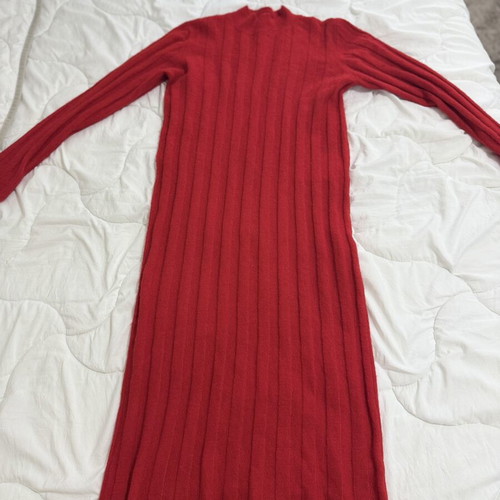 Red wool dress Primark size S like new