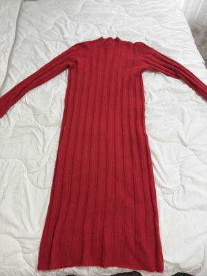 Red wool dress Primark size S like new