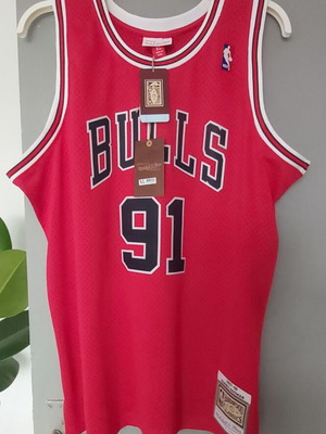 Ανδρική μπασκετική φανέλα Mitchell and Ness Dennis Rodman Bulls 1997-1998 νέα