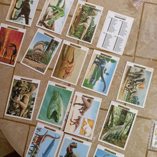 Dinosaur cards used, German collection series No 2