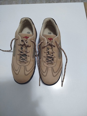 Canguro Travel leather sneakers new beige size 39