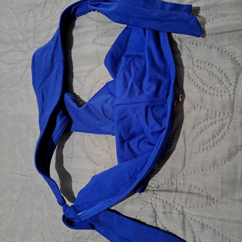 SugarFree blue bikini bottom used, size S with side ties