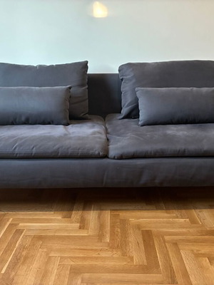 IKEA Söderhamn σετ καναπές και πολυθρόνα μεταχειρισμένο, καλύμματα Fridtuna σκούρο γκρι