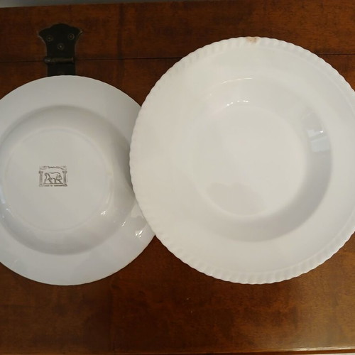 Deep plates used Keramikos, pack of 6, vintage 23 cm
