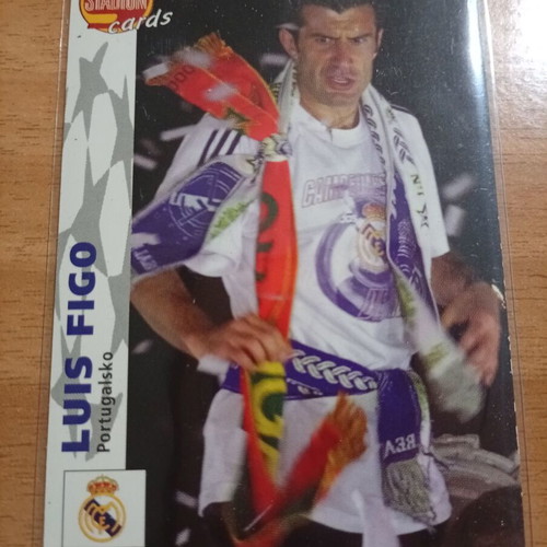 Luis Figo Card Used Stadion World Stars 2001