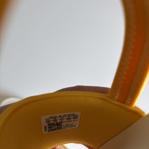 Adidas kids sandals, white and yellow, size 31