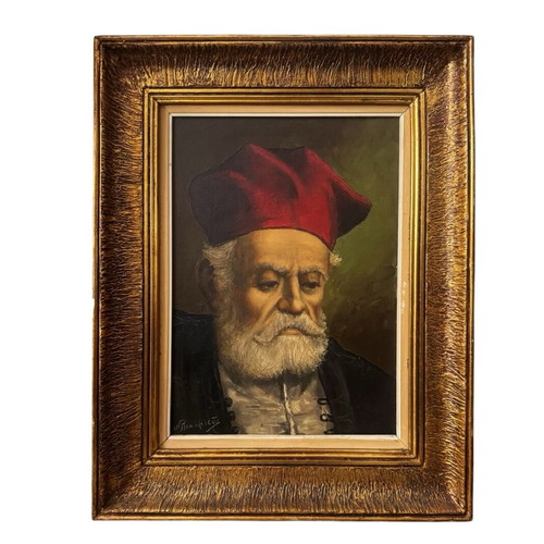 Oil painting on canvas by Nikos Poukamisas like new, 45x55cm