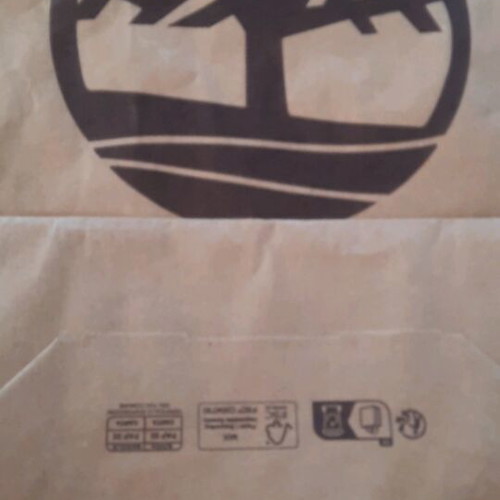 Timberland paper bag beige brown 45x27 new