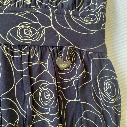 Golddigga Vintage Y2K Halter Dress with Gold Roses Size M like new