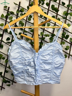 Fame top blue, like new, size L, cotton