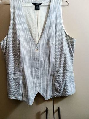 Fresh Spirit striped vest white-blue like new, La Redoute