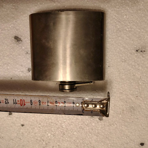 Vintage metal flask restored