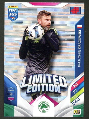 Panini FIFA 365 Adrenalyn XL Limited Edition Dragowski Panathinaikos pack like new