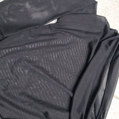 Shein sheer blouse with slant collar like new, black