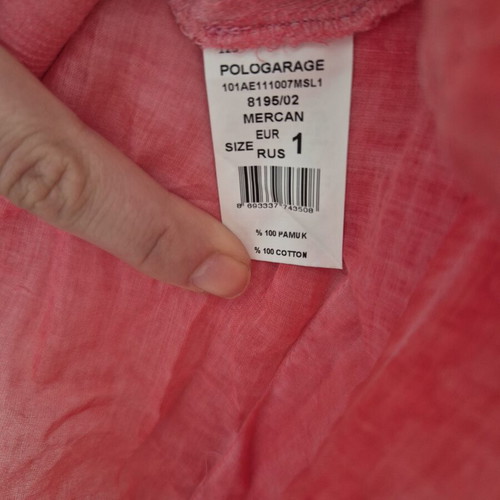Pologarage coral shirt new, size M 38 10