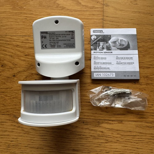 Powerfix Profi Motion Sensor PIR new, IP44 protection