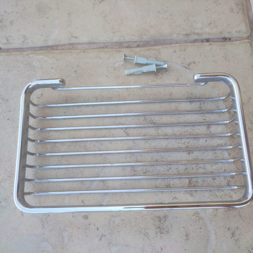 Wall-mounted soap dish metal used with mounting screws