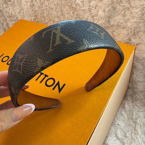 Louis Vuitton Monogram Headband used, beige and brown