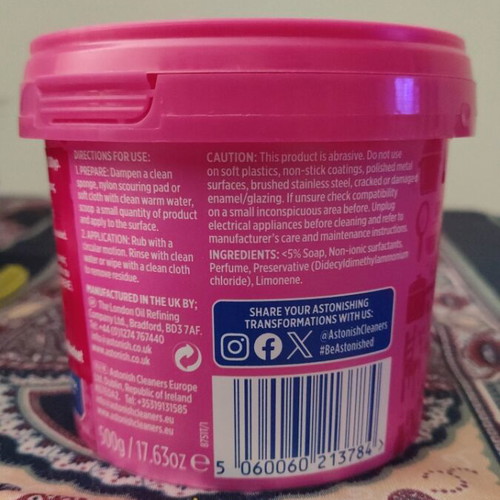 Astonish The Original Cleaning Paste 500g new, pink