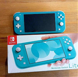 Nintendo Switch Lite Turquois + Box + Charger