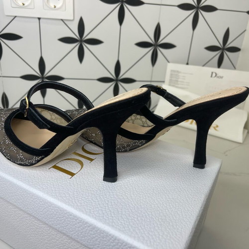 Dior high-heeled mules size 38 new, black