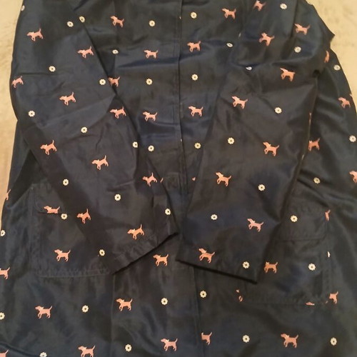 Gymboree Kids' Rain Jacket like new, size L, navy with pink
